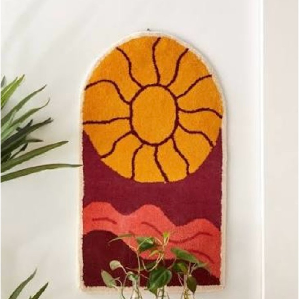 Urban Outfitters Tufted Sun Boho Wall Hanging Art Decor